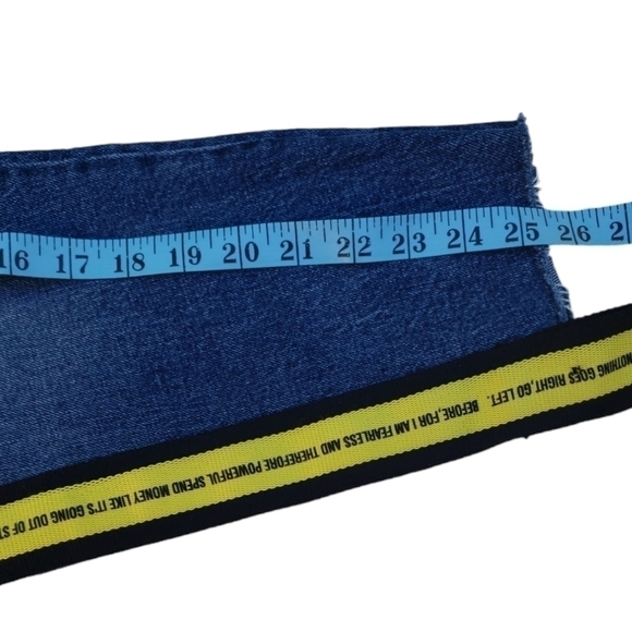 NWT Zara denim phrase striped side button fly jeans size 46 - Picture 7 of 7